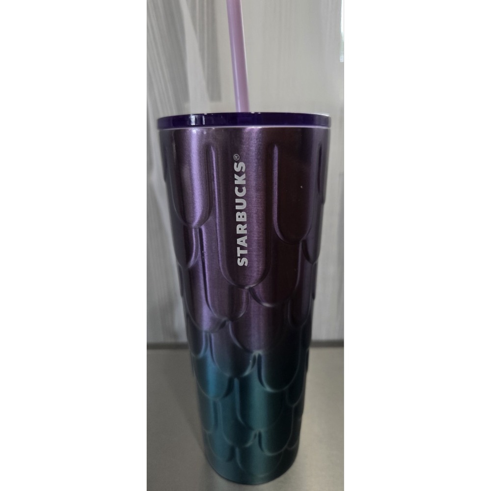 STARBUCKS Stainless‎ Steel Purple/Teal Twilight Ombre 24oz Hot/Cold Tumbler 2022